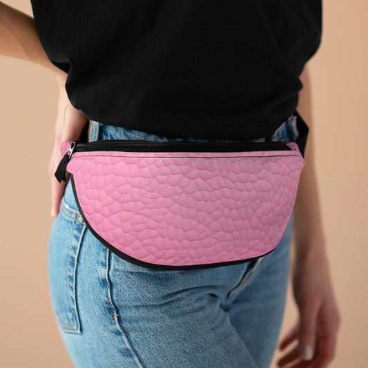 Cute Pink Leather Bag, Chic Fanny Pack, Stylish Belt Bag, Womens Pink Sling Bag, Design Leather Handbag, Fashionable Travel - Design