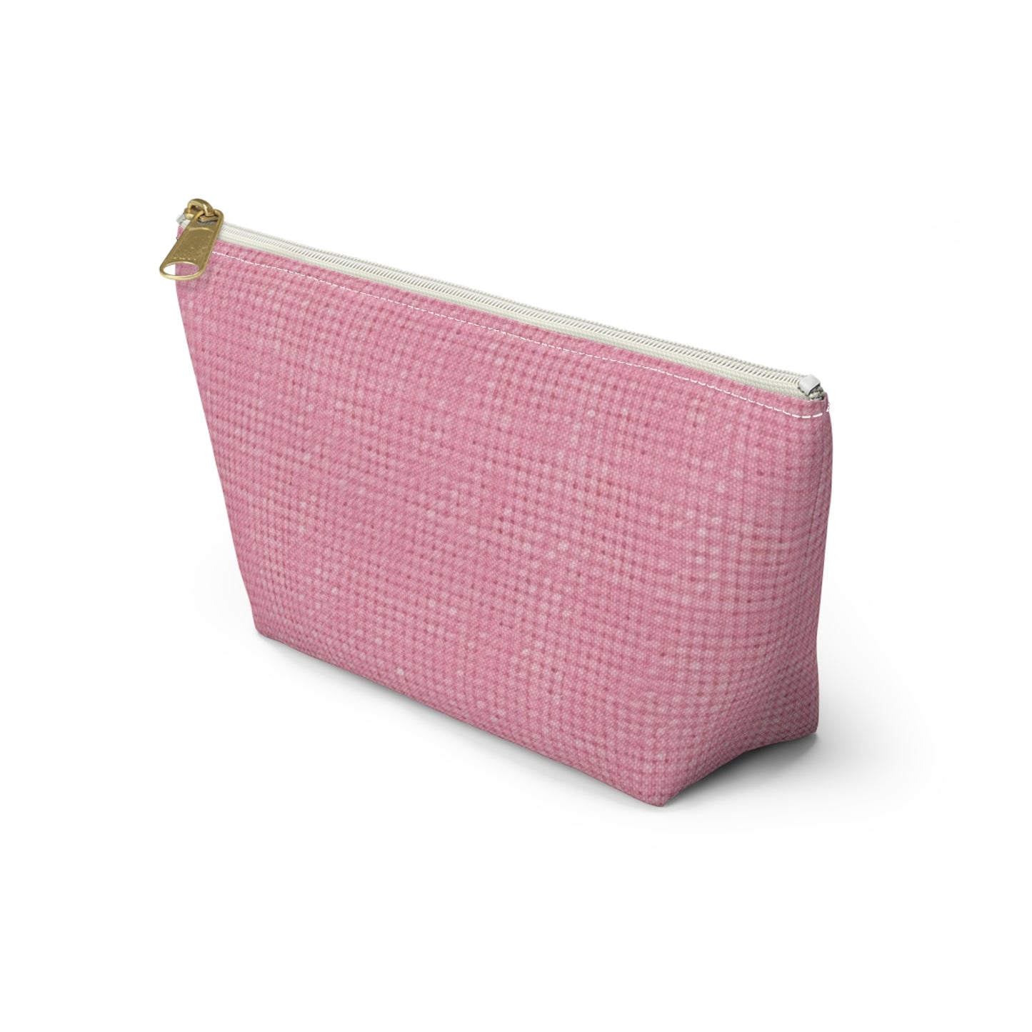 Pastel Rose Pink: Denim-Inspired, Refreshing Fabric Design - Accessory Pouch w T-bottom