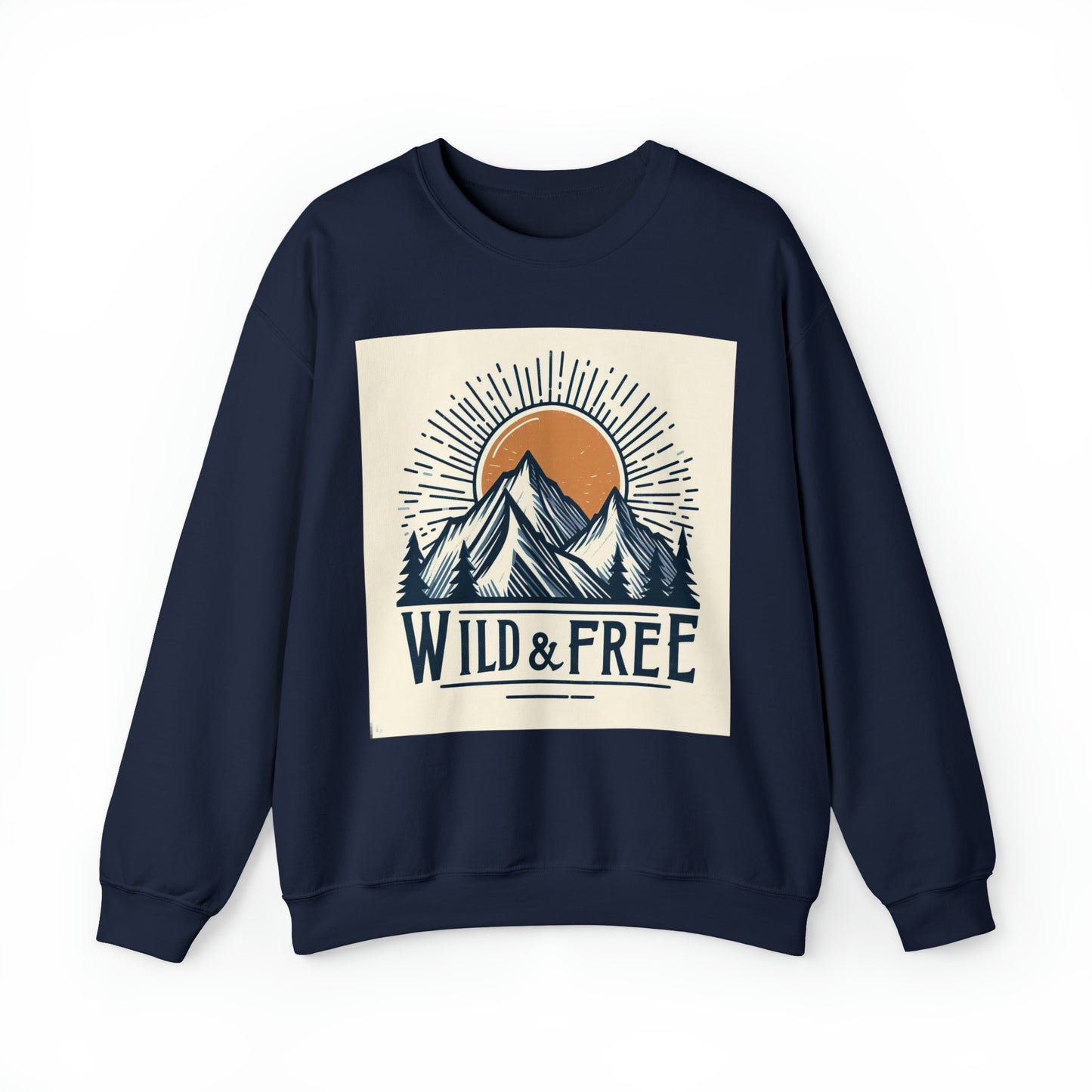 Wild and Free - Outdoor Adventure - Unisex Heavy Blend™ Crewneck Sweatshirt