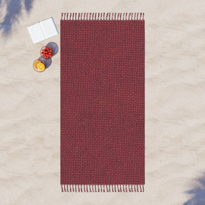 Seamless Texture - Maroon/Burgundy Denim-Inspired Fabric - Boho Beach Cloth