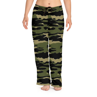 Tiger Stripe Camouflage: Military Style - Women's Pajama Pants (AOP)