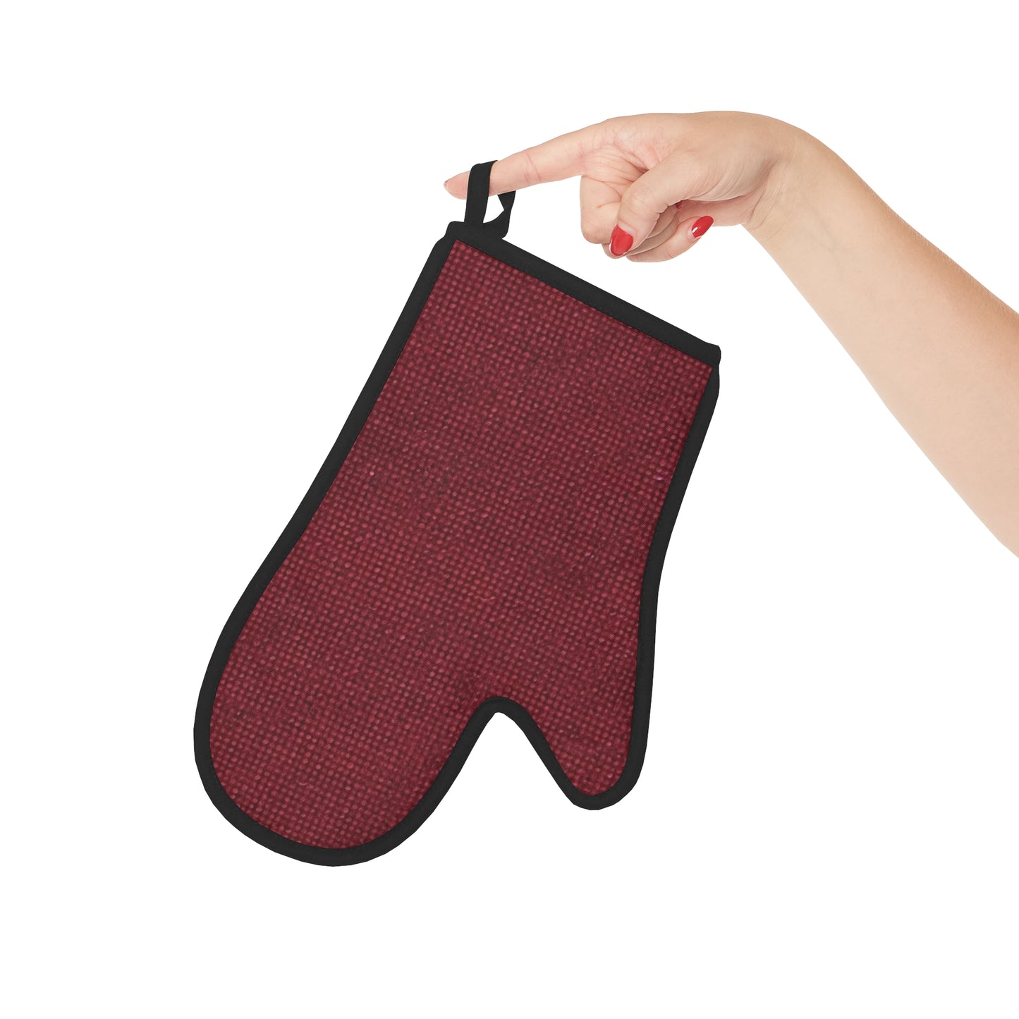 Seamless Texture - Maroon/Burgundy Denim-Inspired Fabric - Oven Glove