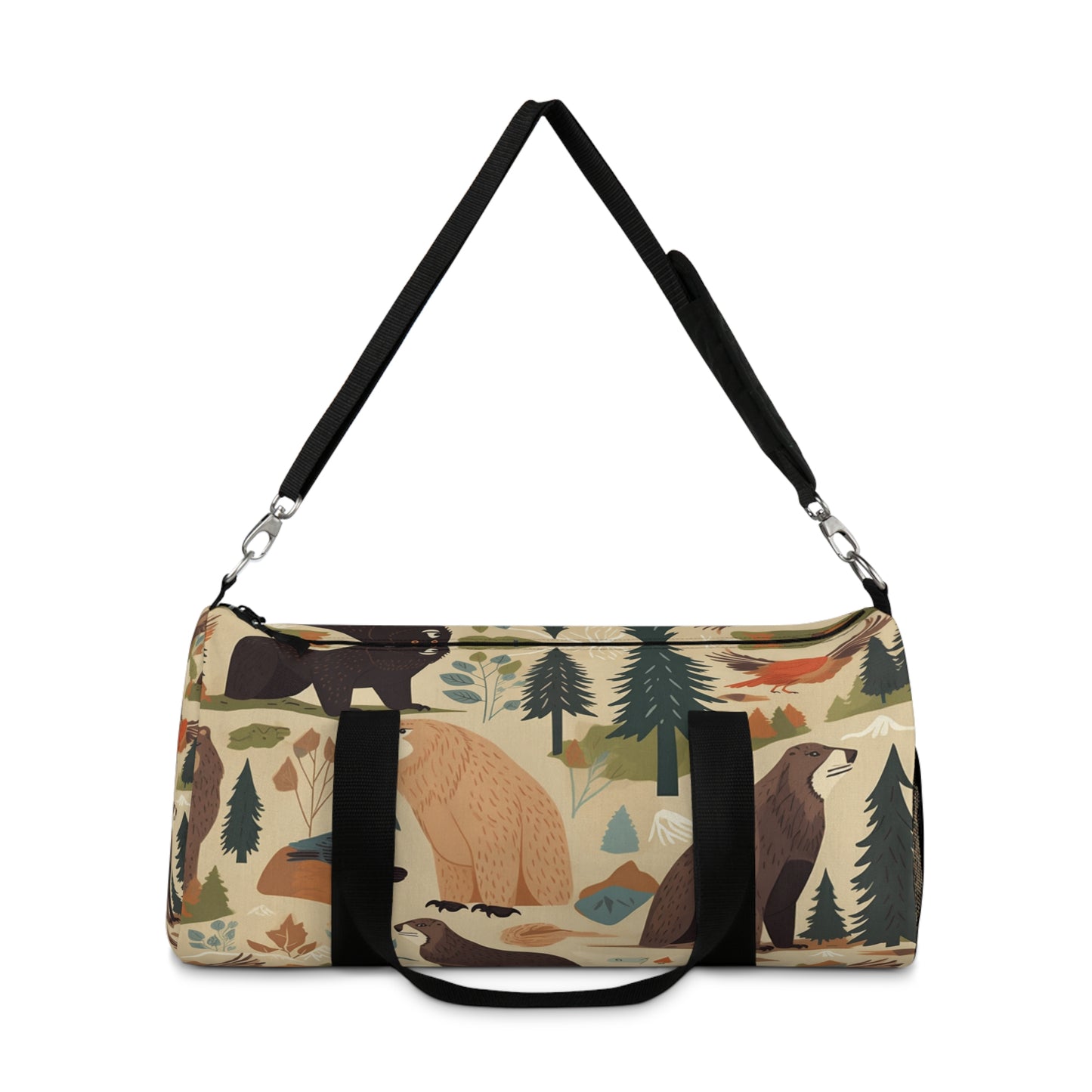 U.S. Wilderness Inspired: Grizzly Bears, Animals Pattern Duffel Bag