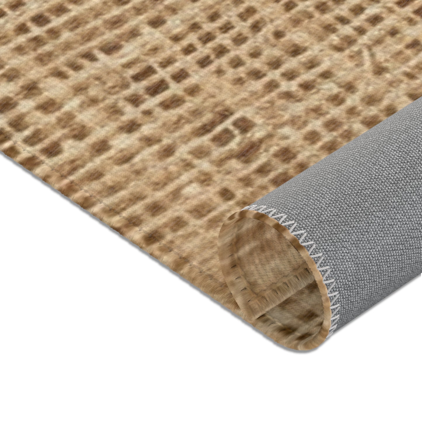 Burlap Fabric Faux Graphic, Area Rugs