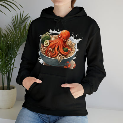 Ramen Octopus Bowl Anime Estilo tradicional japonés - Sudadera con capucha unisex Heavy Blend™ 