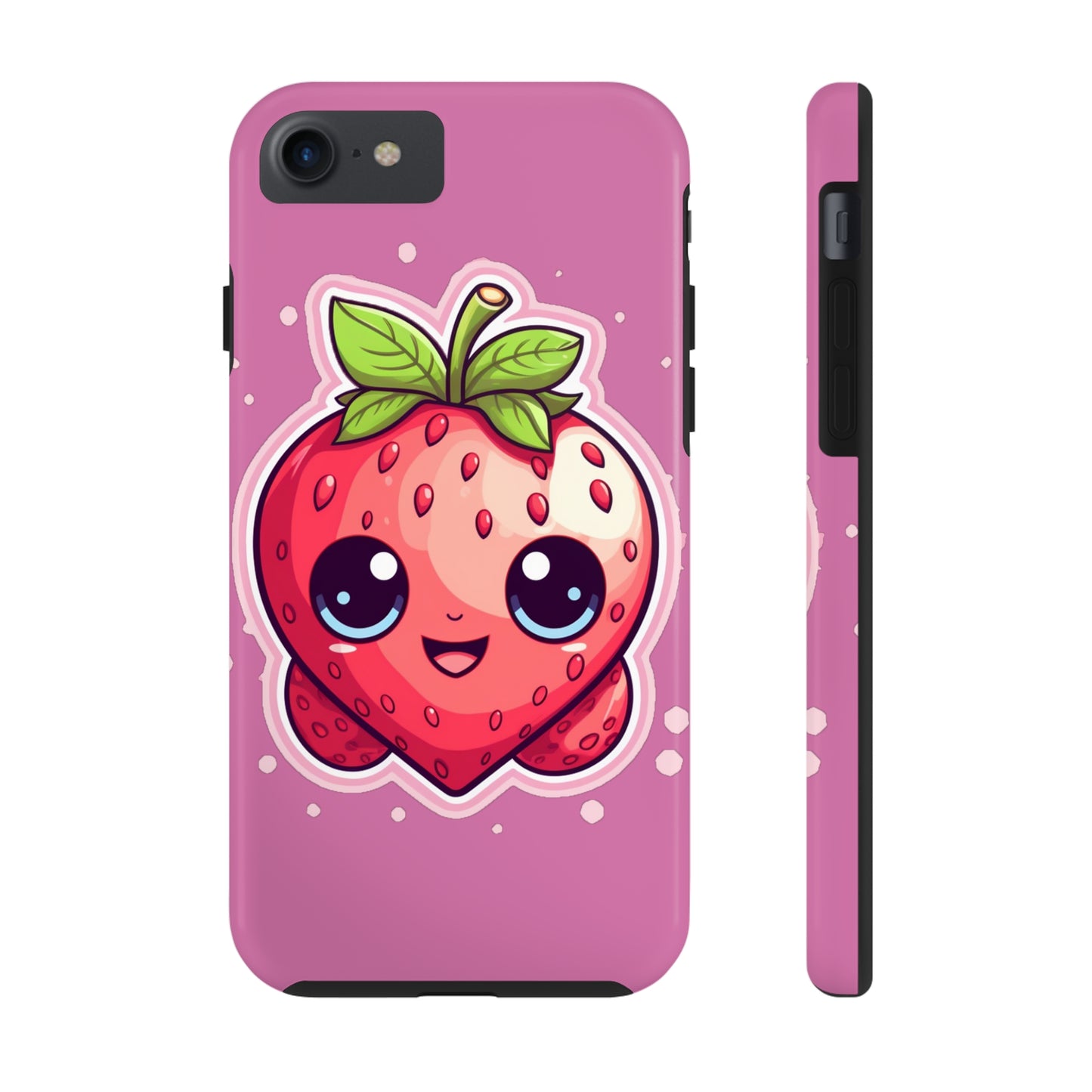 Kawaii Strawberry Adventure - Anime Classic Traditional Japanese Fruit - Otaku Artwork - Tough Phone Cases