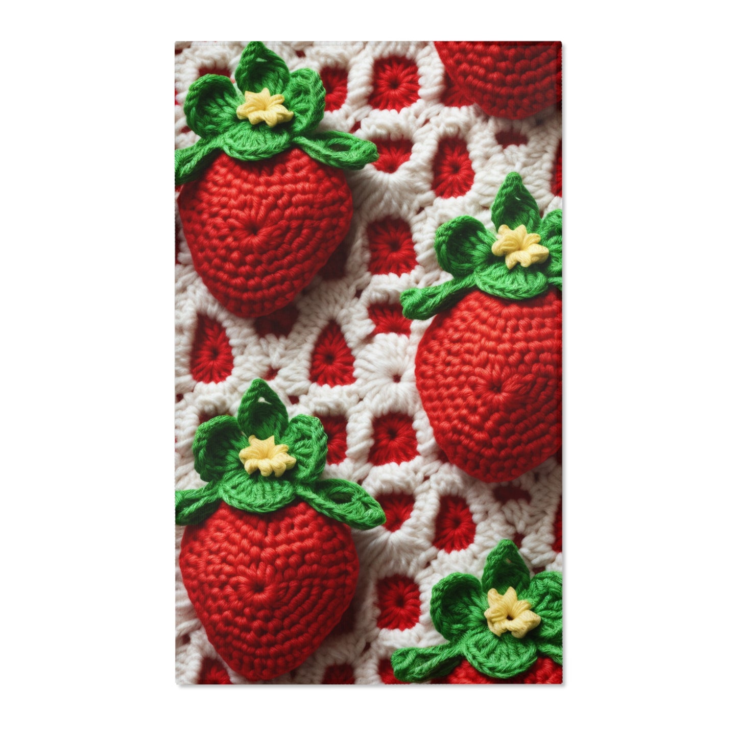 Strawberry Crochet Pattern - Amigurumi Strawberries - Fruit Design for Home and Gifts - Area Rugs