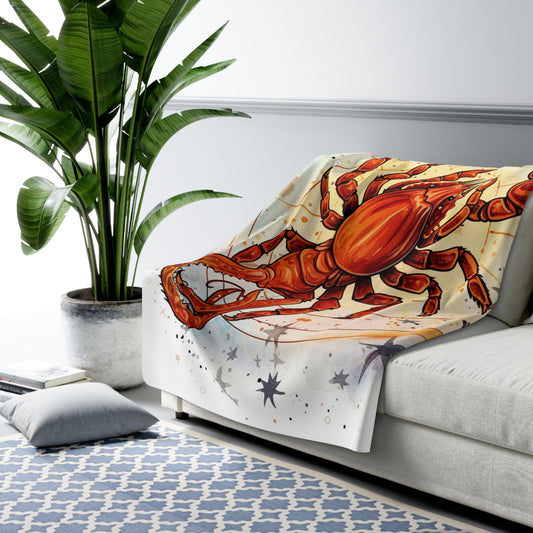 Prickly Scorpio Astrology - Sharp Zodiac Scorpion Celestial Horoscope - Sherpa Fleece Blanket