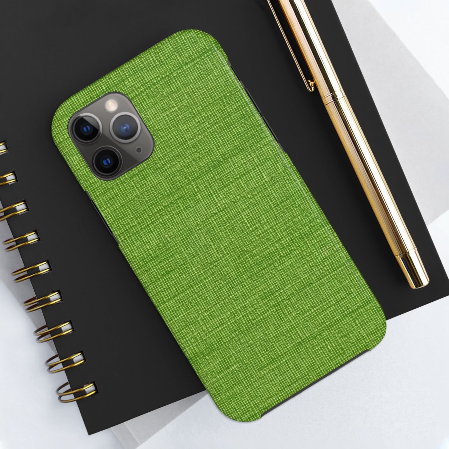 Olive Green Denim-Style: Seamless, Textured Fabric - Tough Phone Cases