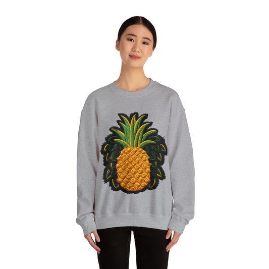 Pineapple Chenille Patch Design - Unisex Heavy Blend™ Crewneck Sweatshirt