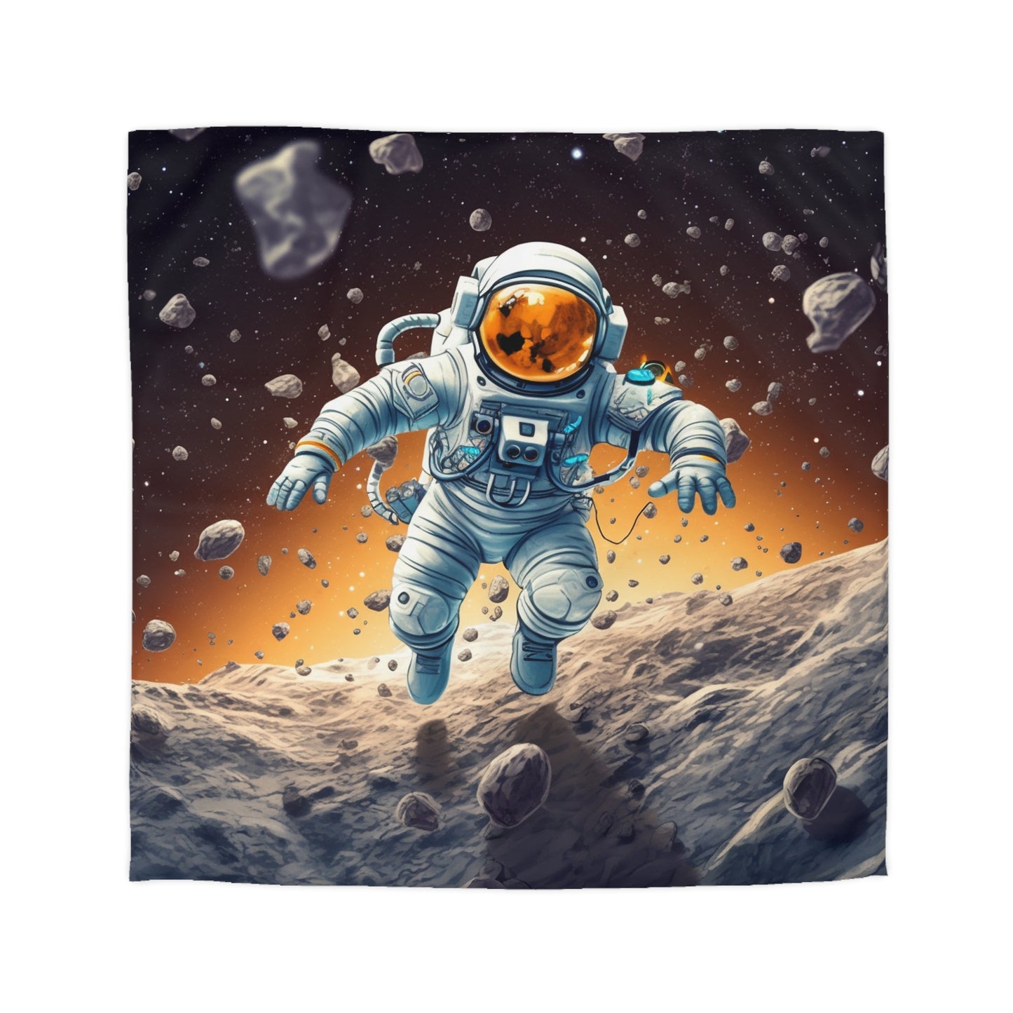 Galactic Adventurer - Celestial Star Art: Deep Space Exploration - Microfiber Duvet Cover