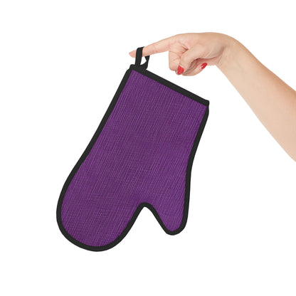 Violet/Plum/Purple: Denim-Inspired Luxurious Fabric - Oven Glove