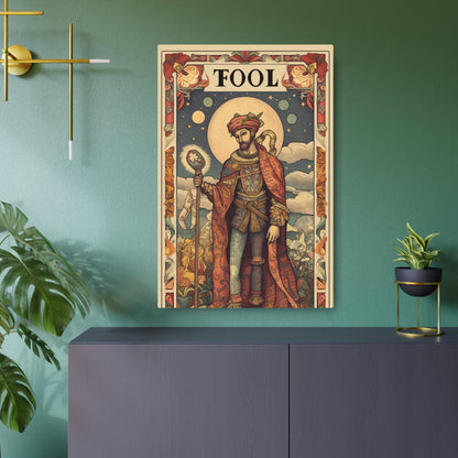 Expressive Tarot - 'The Fool' Card Artistic Reading Symbol - Metal Art Sign