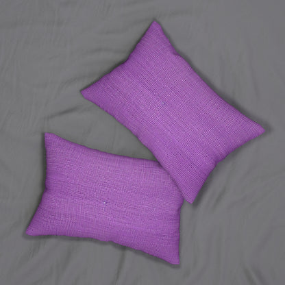 Hyper Iris Orchid Red: estilo atrevido e inspirado en la mezclilla - Almohada lumbar de poliéster hilado