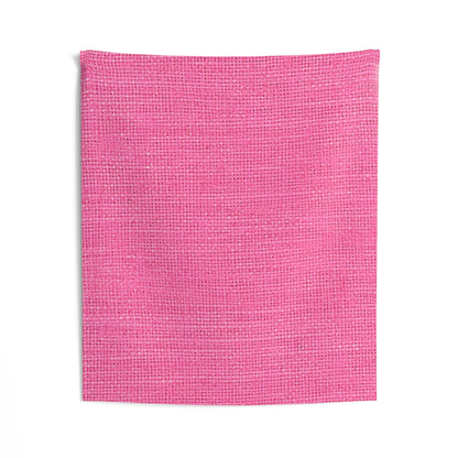 Doll-Like Pink Denim Designer Fabric Style - Indoor Wall Tapestries