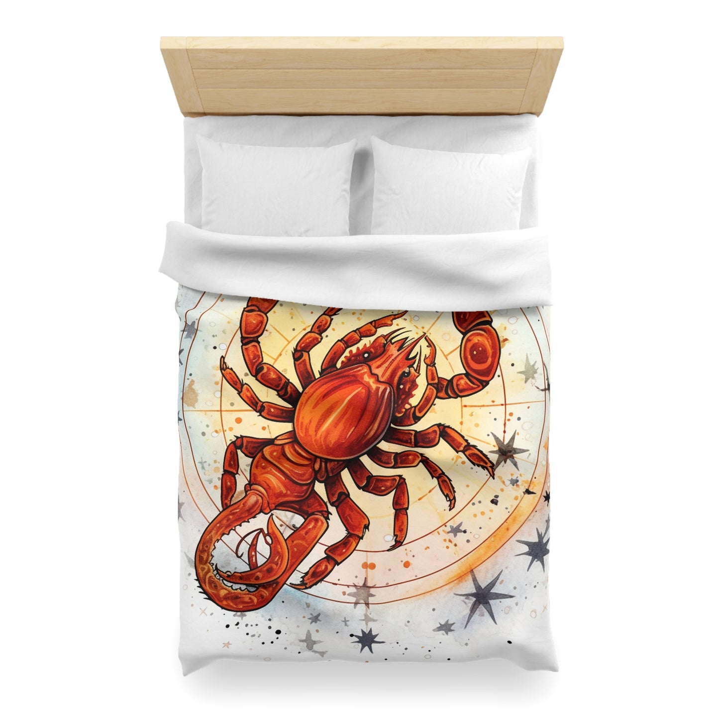 Prickly Scorpio Astrology - Sharp Zodiac Scorpion Celestial Horoscope - Microfiber Duvet Cover