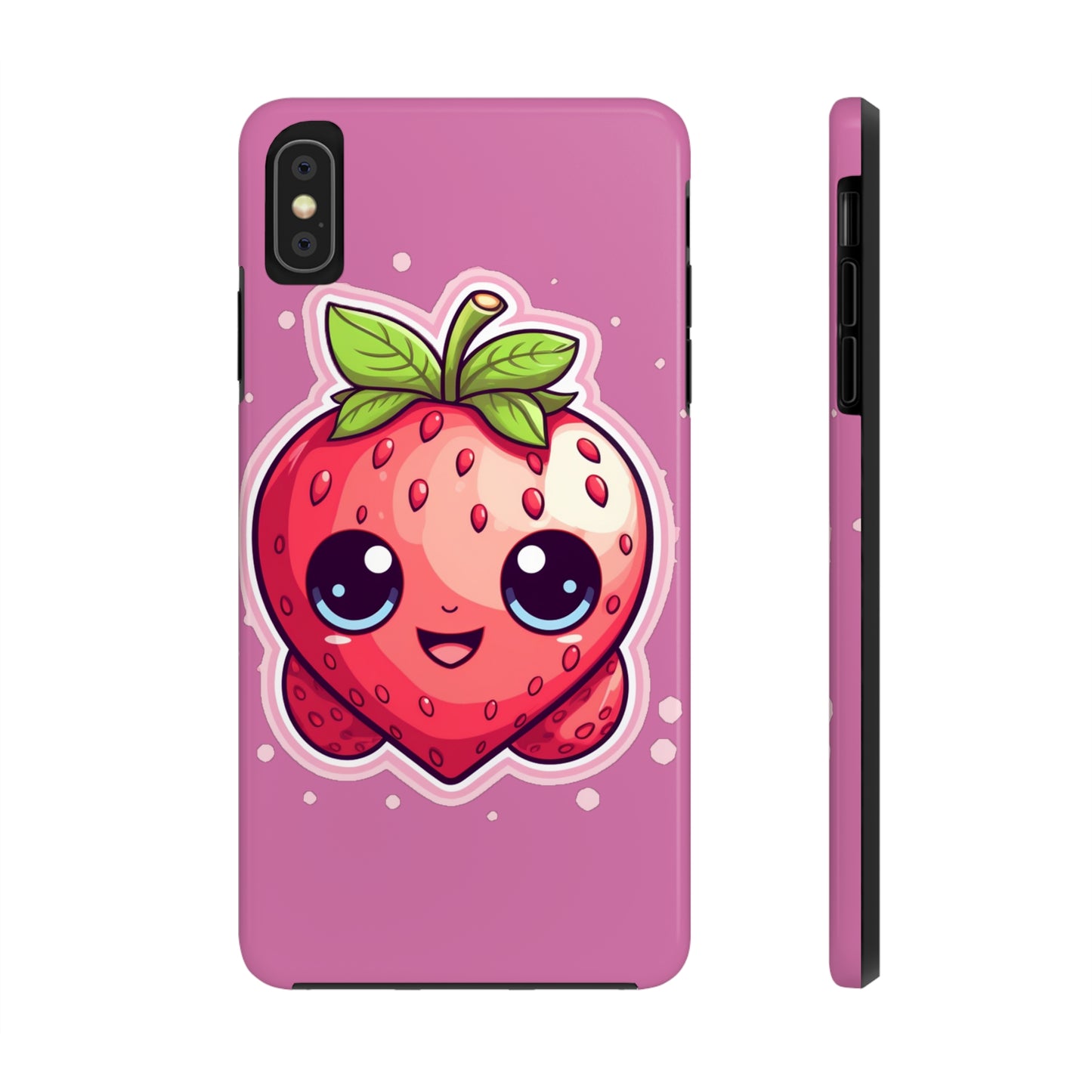 Kawaii Strawberry Adventure - Anime Classic Traditional Japanese Fruit - Otaku Artwork - Tough Phone Cases