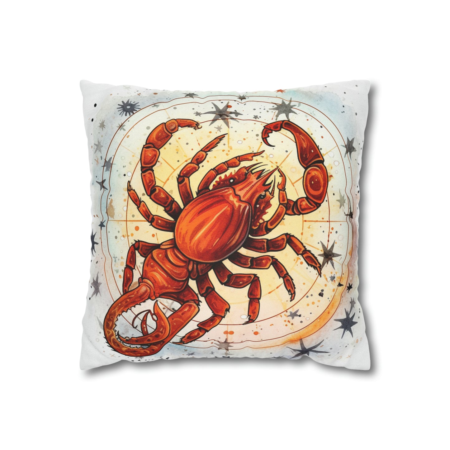 Prickly Scorpio Astrology - Sharp Zodiac Scorpion Celestial Horoscope - Spun Polyester Square Pillow Case