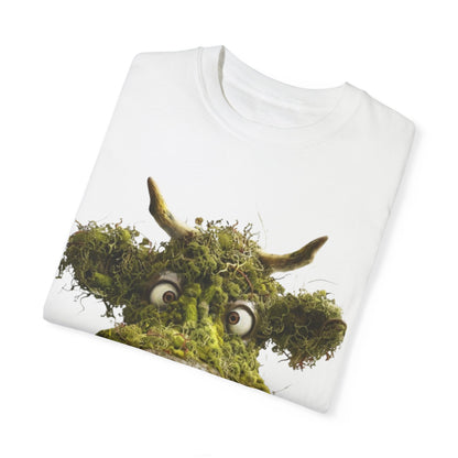 Moss Cow, Funny Graphic Gift, Unisex Garment-Dyed T-shirt