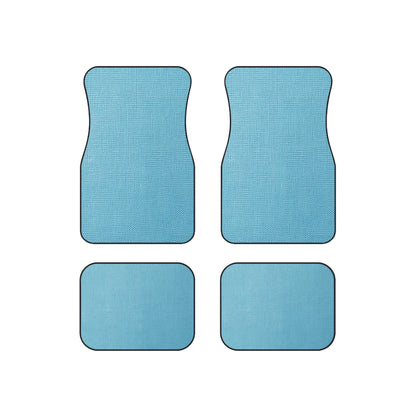 Bright Aqua Teal: Denim-Inspired Refreshing Blue Summer Fabric - Car Mats (Set of 4)