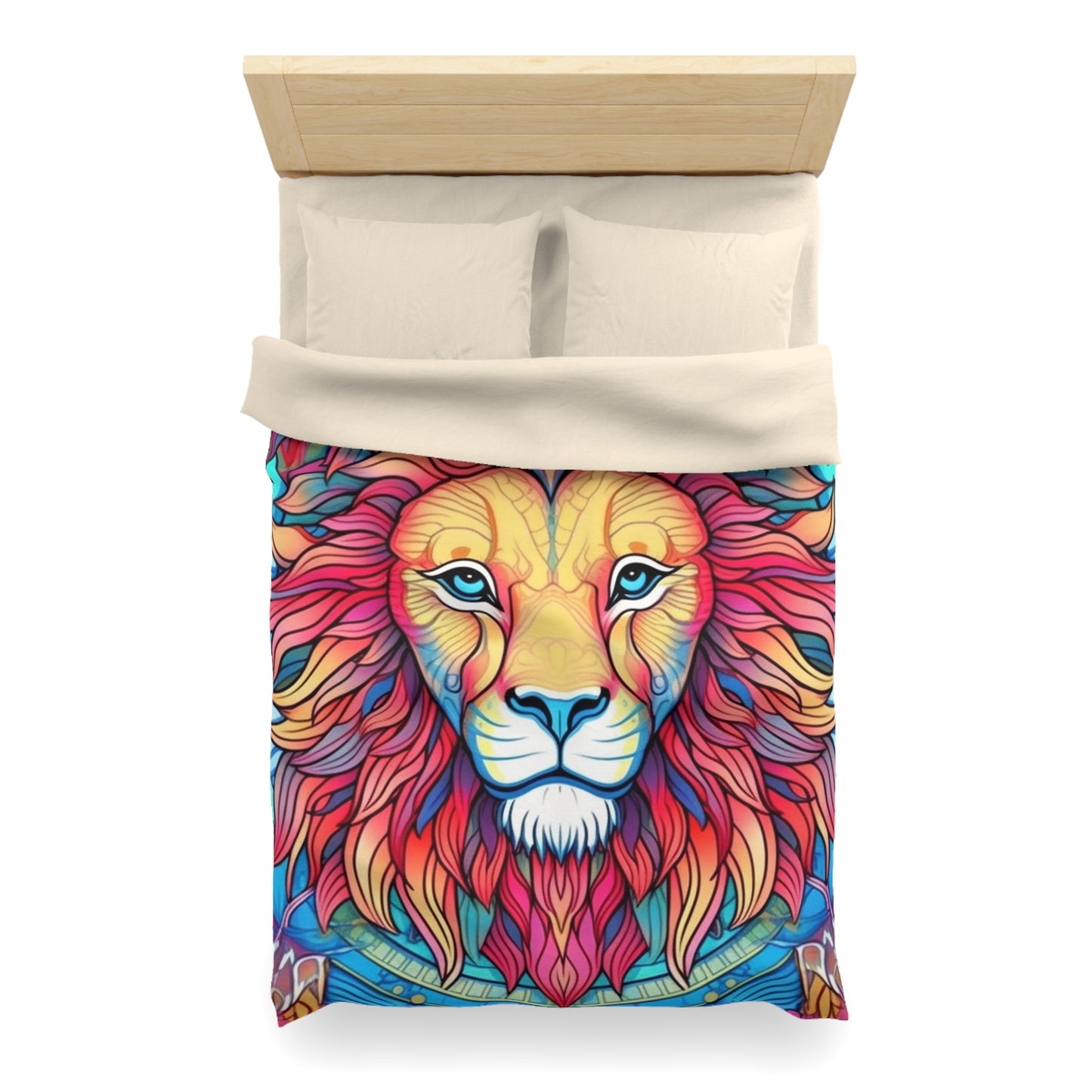 Astrological Leo - Cosmic Zodiac Constellation, Lion Symbol Art - Microfiber Duvet Cover