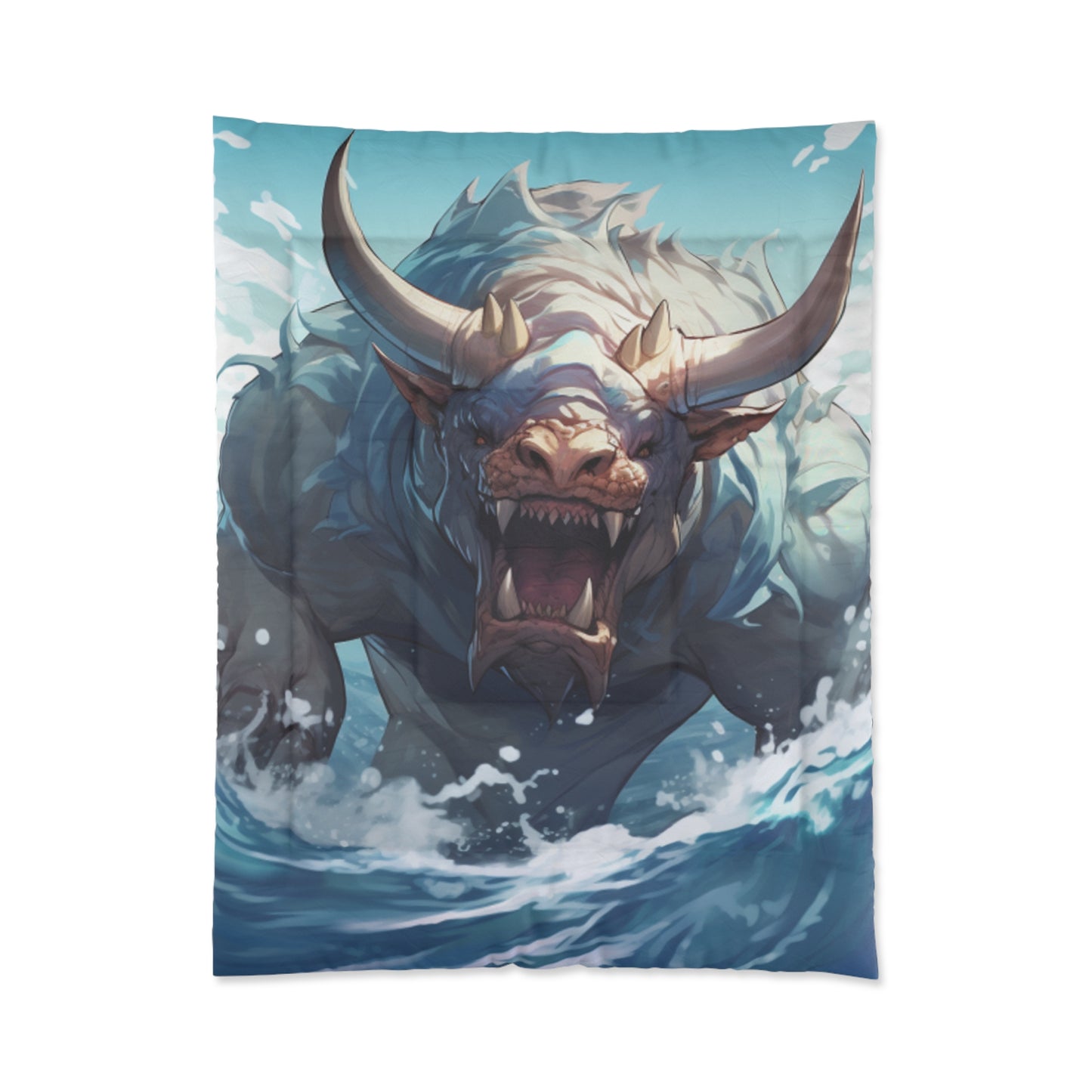 Bull Shark Fusion: Water Fantasy - Hybrid Ocean Marine Animal - Comforter