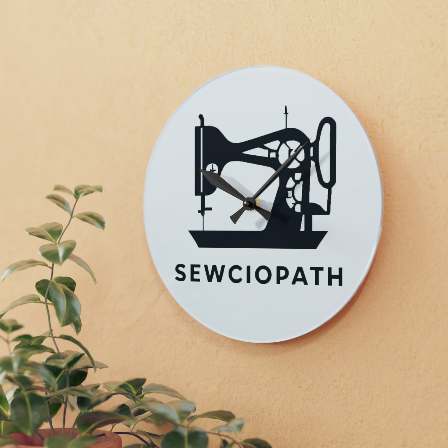 Sewciopath - Acrylic Wall Clock