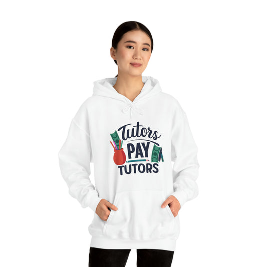 Tutors Pay Tutors - Educational Financial Support Illustration - Unisex Heavy Blend™ Hooded Sweatshirt