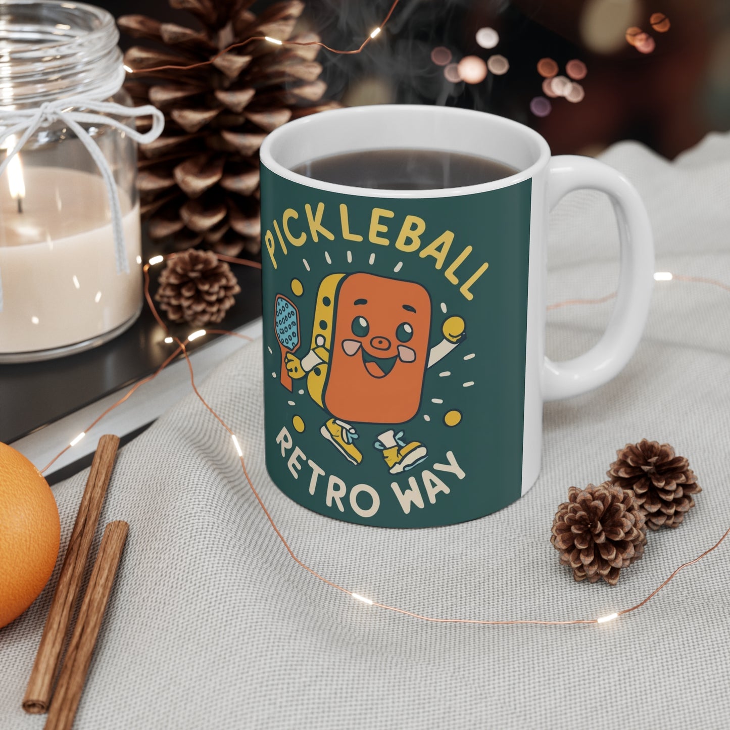 Retro Pickleball - Regalo deportivo - Taza de cerámica 11oz 