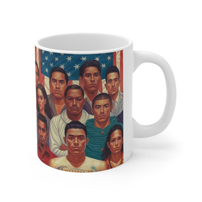 Orgullo Latino - Mes de la Herencia Hispana - Raíces Latinas - Herencia Mexicana - Empoderar a las Latinas - Celebrar la Unidad Hispana - Taza de Cerámica 11oz