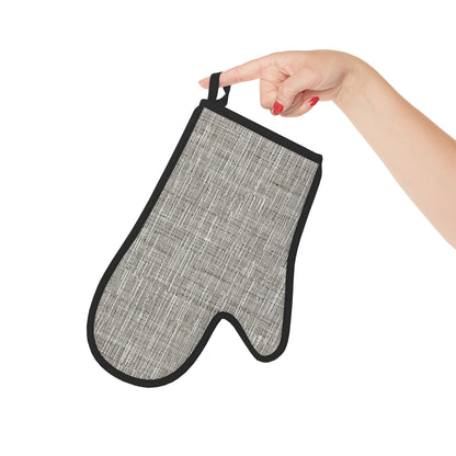 Silver Grey: Denim-Inspired, Contemporary Fabric Design - Oven Glove