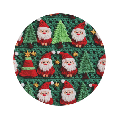 Santa Claus Crochet Pattern, Christmas Design, Festive Holiday Decor, Father Christmas Motif. Perfect for Yuletide Celebration - Round Rug