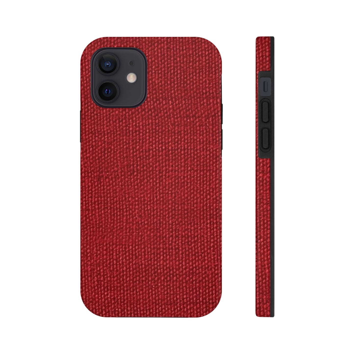 Bold Ruby Red: Denim-Inspired, Passionate Fabric Style - Tough Phone Cases