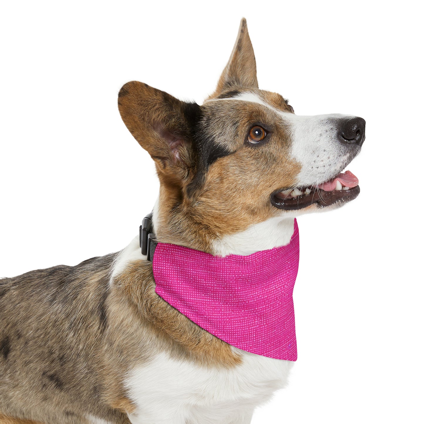 Muñeca rosa neón intenso: tela brillante, llamativa e inspirada en la mezclilla - Collar tipo bandana para perros y mascotas 