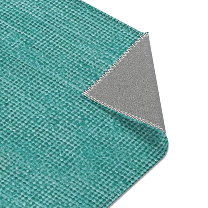 Quality Mint Turquoise Denim Fabric Deisgn, Stylish Material - Area Rugs