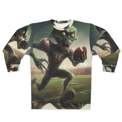 Alien Football Space Sport Game Stadium Athlete Galaxy Player - Unisex Sweatshirt (AOP)