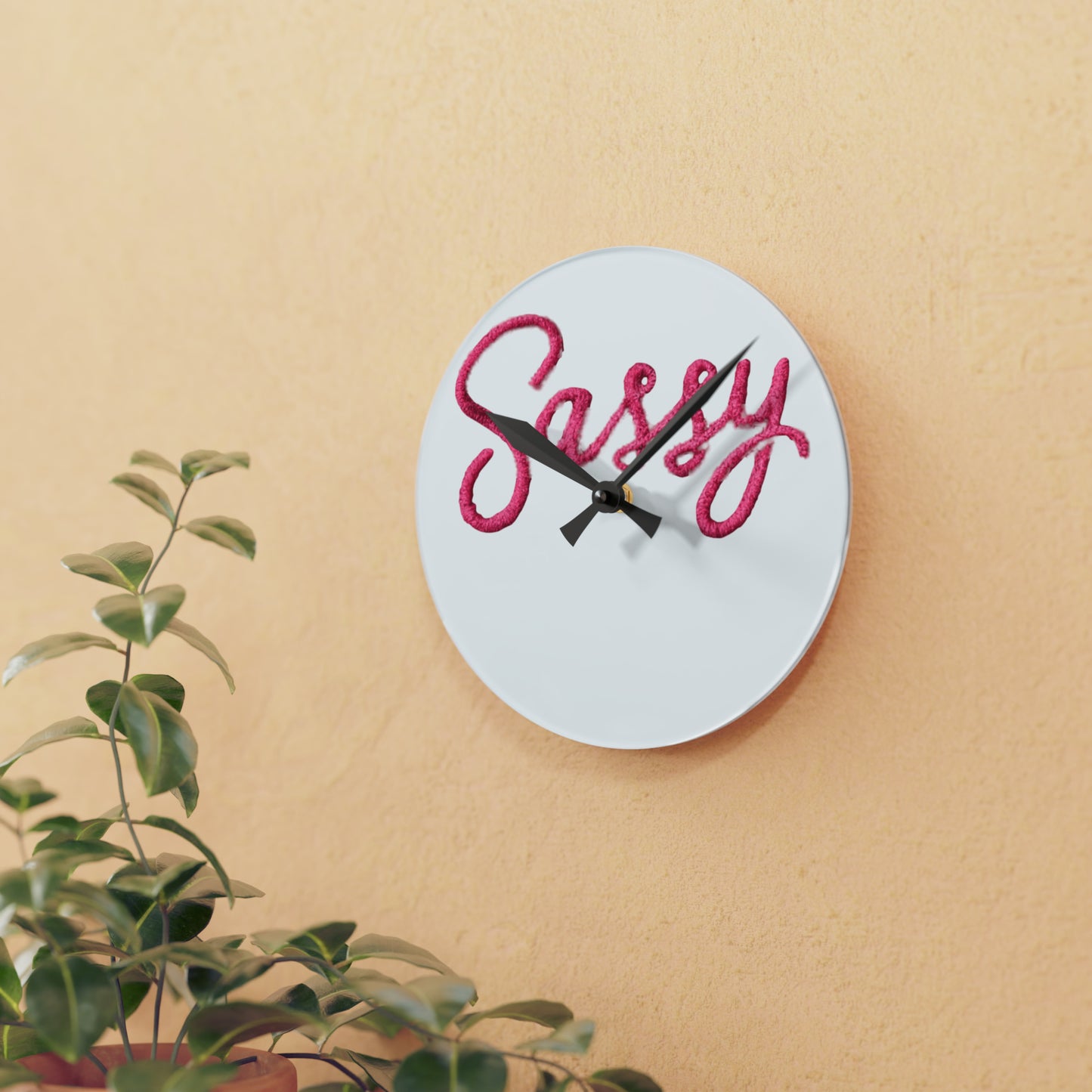 Sassy Acrylic Wall Clock