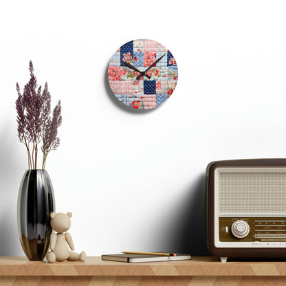 Quilt Design - Acrylic Wall Clock