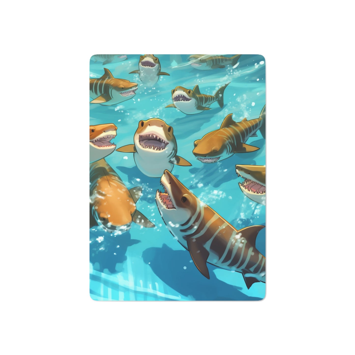 Tiger Shark: Ocean Marine Wildlife - Underwater - Poker Cards