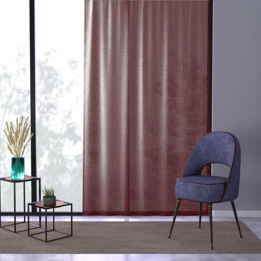 Seamless Texture - Maroon/Burgundy Denim-Inspired Fabric - Window Curtain