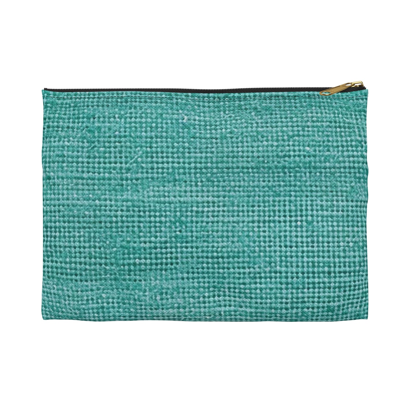 Quality Mint Turquoise Denim Fabric Deisgn, Stylish Material - Accessory Pouch