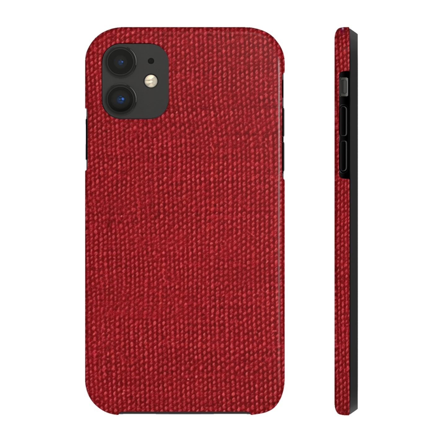 Bold Ruby Red: Denim-Inspired, Passionate Fabric Style - Tough Phone Cases