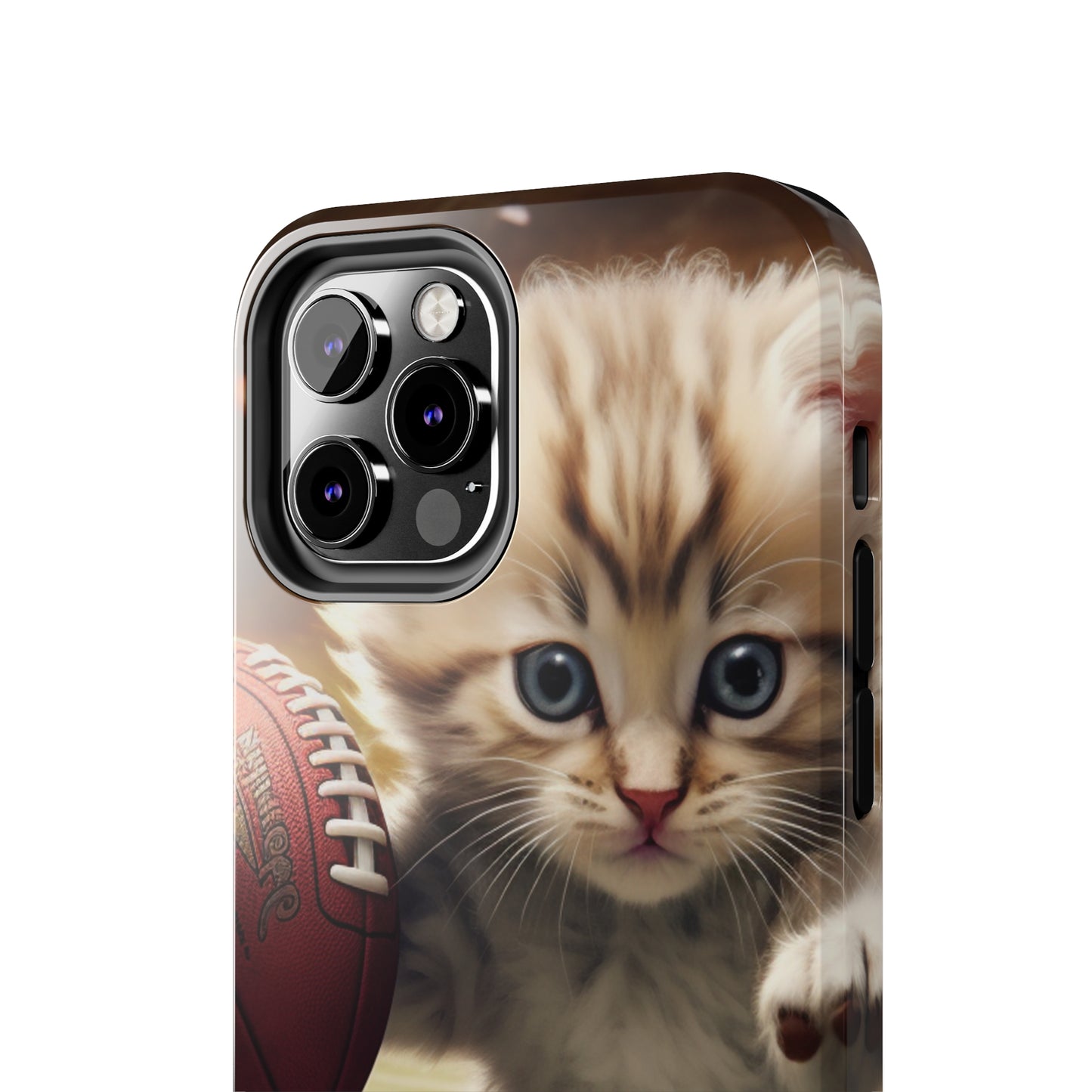 Football Kitty Fantasy: Feline Cat American Sport Quarterback - Tough Phone Cases