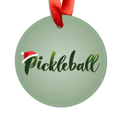 Temporada navideña de Pickleball - Adorno acrílico con cinta 