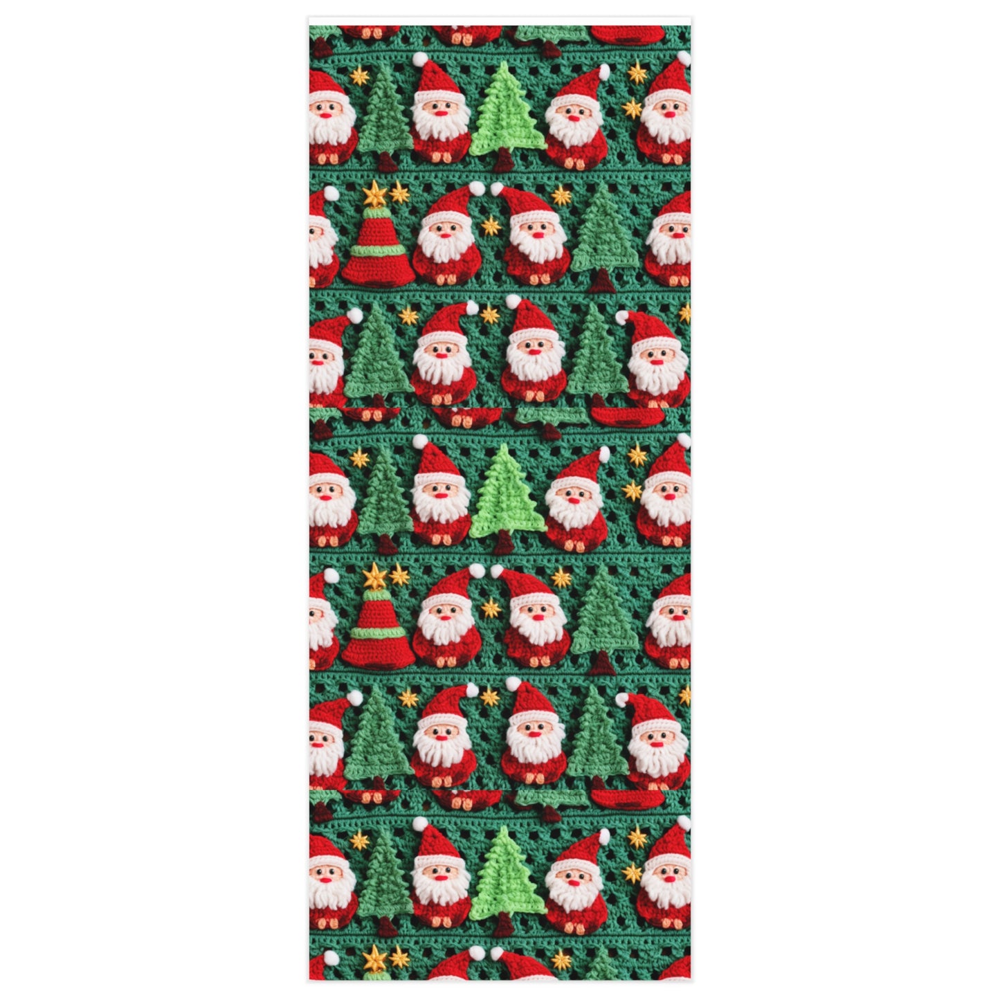 Santa Claus Crochet Pattern, Christmas Design, Festive Holiday Decor, Father Christmas Motif. Perfect for Yuletide Celebration - Wrapping Paper