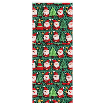 Santa Claus Crochet Pattern, Christmas Design, Festive Holiday Decor, Father Christmas Motif. Perfect for Yuletide Celebration - Wrapping Paper