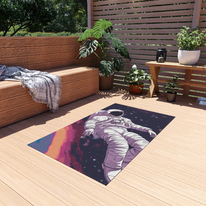 Astro Pioneer - Star-filled Galaxy Illustration - Outdoor Rug