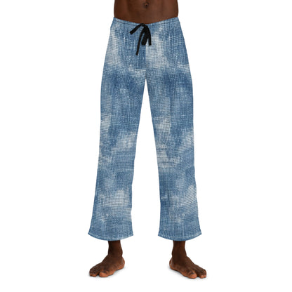 Faded Blue Washed-Out: Denim-Inspired, Style Fabric - Men's Pajama Pants (AOP)