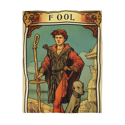 Mystical Tarot - Artistic Depiction of The Fool Card - Microfiber Duvet Cover