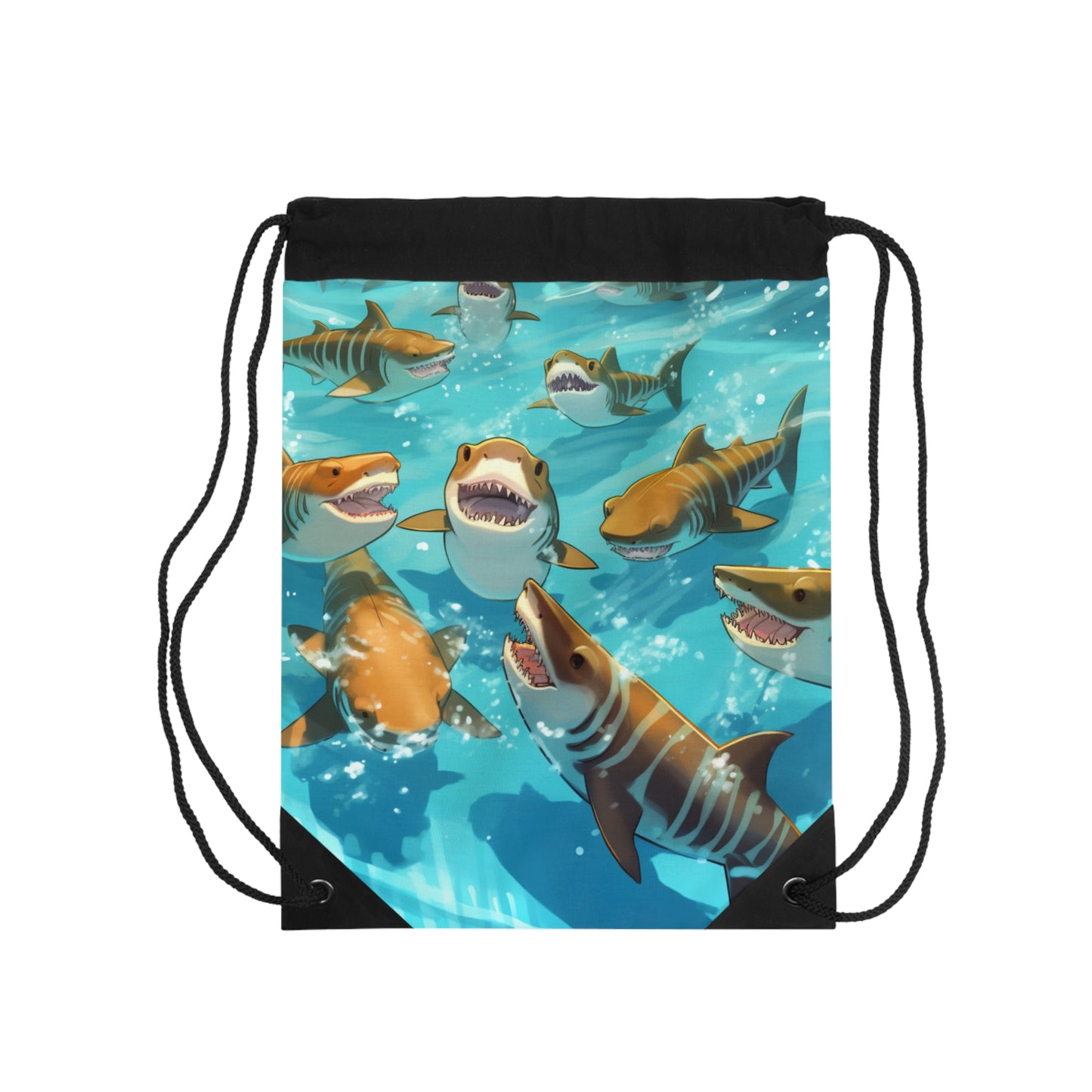 Tiger Shark: Ocean Marine Wildlife - Underwater - Drawstring Bag